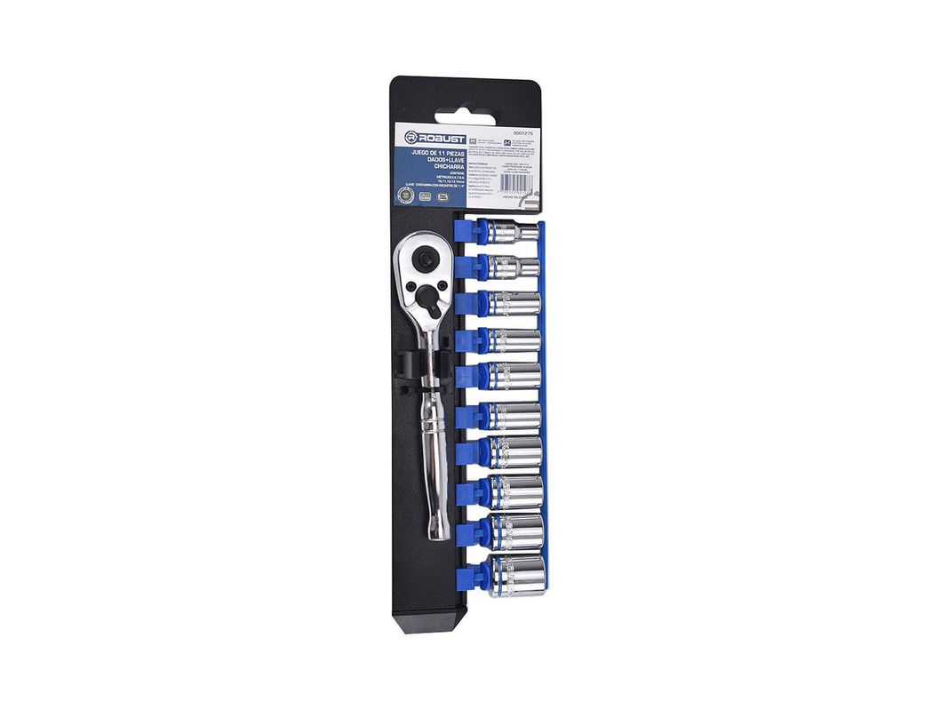 Juego de dados llave chicharra 11 piezas Robust-0