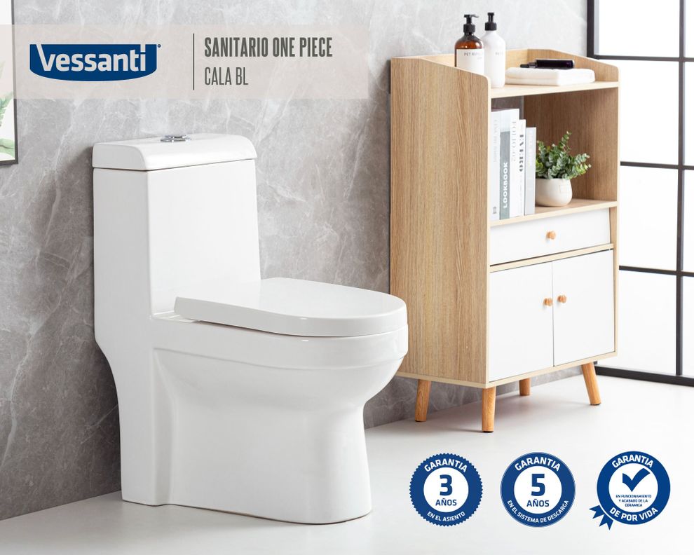 One piece 30 cm Dual flush asiento cierre suave Cala Vessanti-2