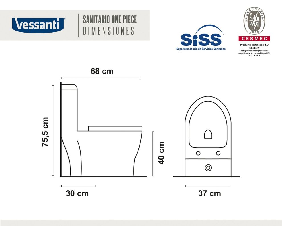One piece 30 cm Dual flush Atenas Vessanti-8