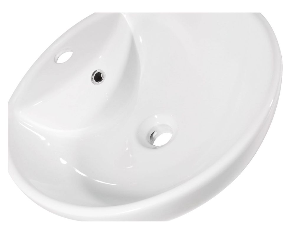 Lavamanos sobreponer 45,5 cm redondo blanco Vessanti-2