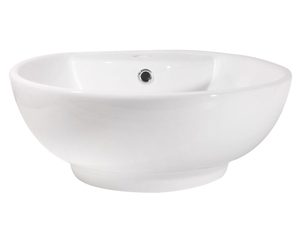 Lavamanos sobreponer 45,5 cm redondo blanco Vessanti-0