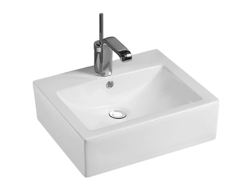 Lavamanos sobreponer 51,5x42 cm blanco Vessanti-1