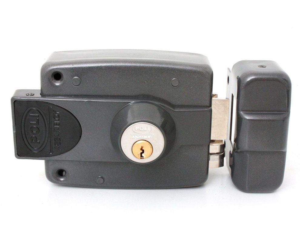 Cerradura de sobreponer eléctrica 3010 ST negro Poli-3