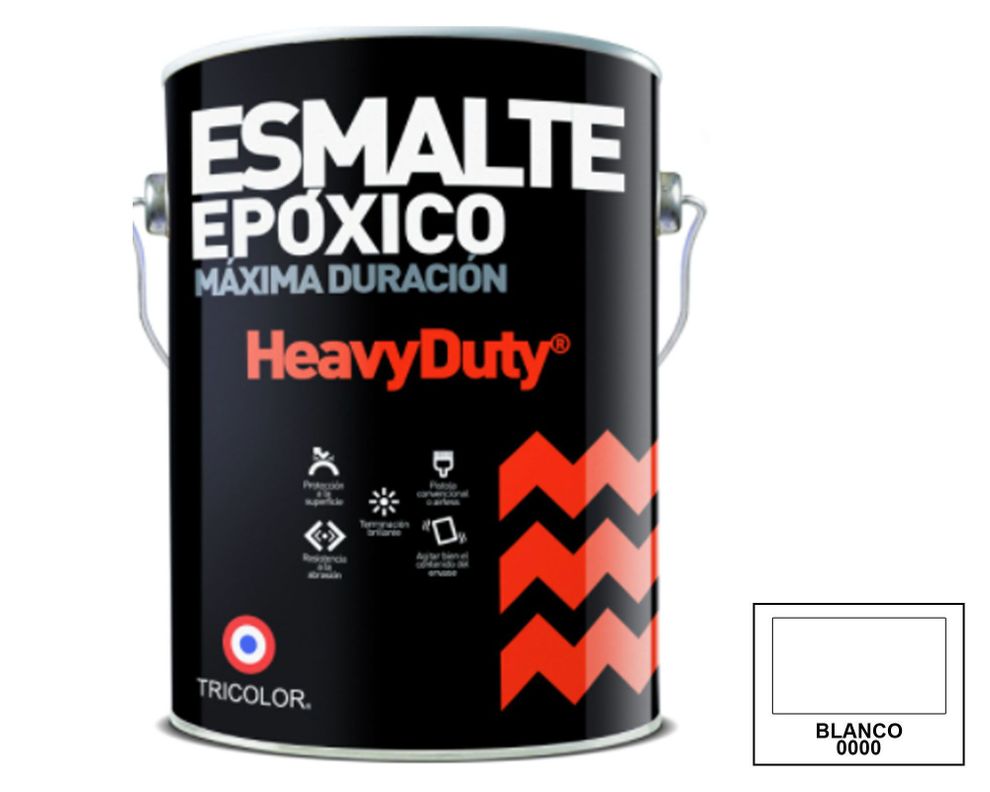 Esmalte epóxico 1 galón Heavy duty blanco brillante Tricolor-0