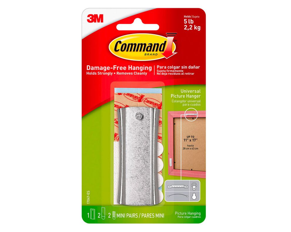 Colgador para cuadros plata Command-9