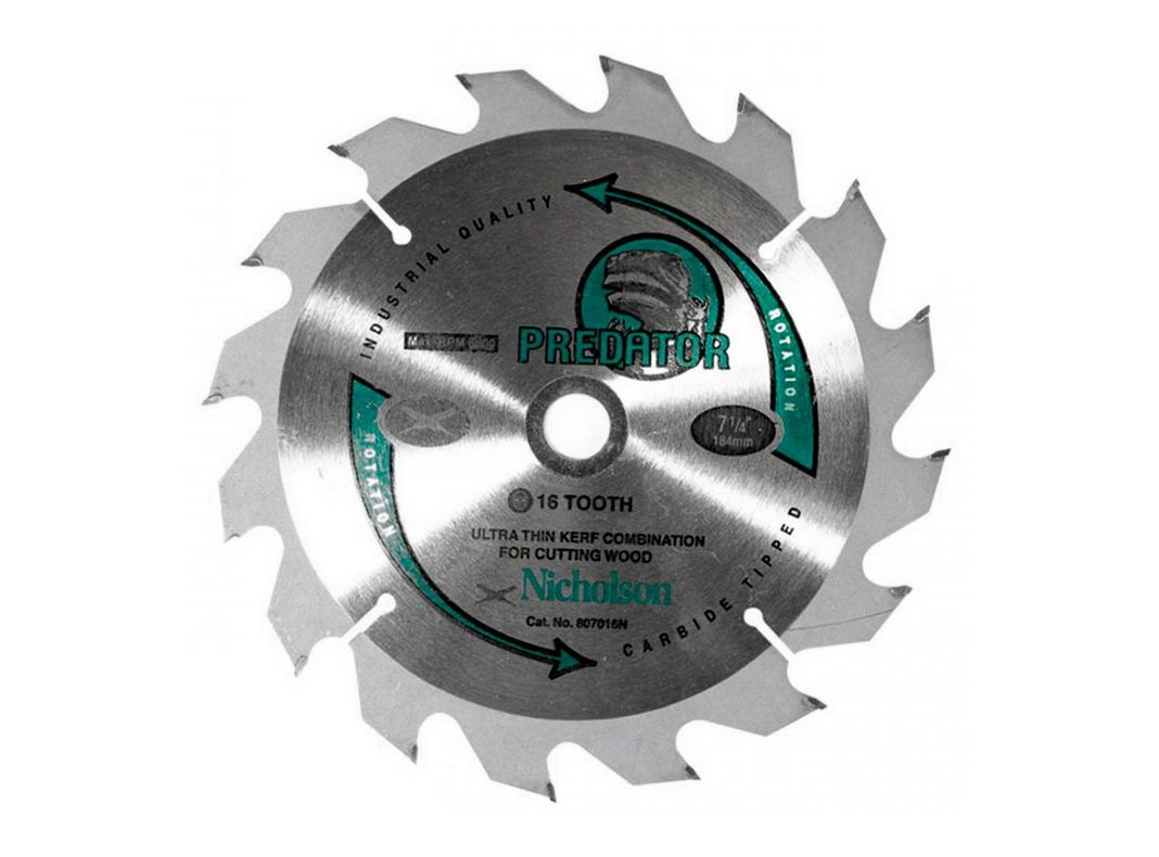 Disco sierra circular 7 1/4 16 dientes Nicholson-0