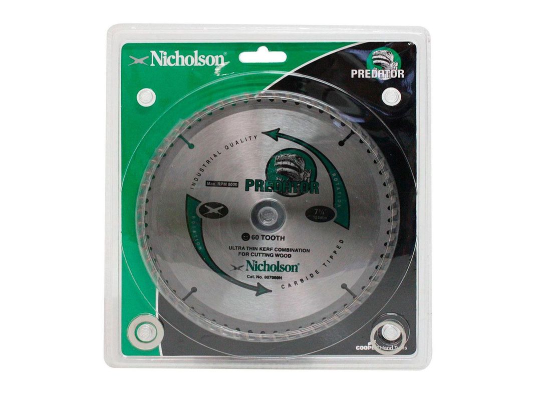 Disco sierra circular 7 1/4'' 60 dientes Nicholson-2