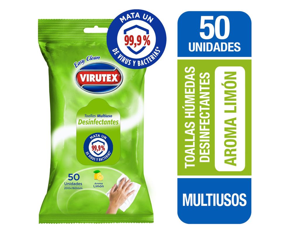 Paño desinfectantes limón Virutex-0