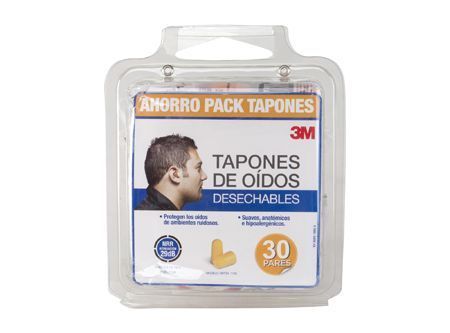 Tapón auditivo desechable 30 pares 3M-3