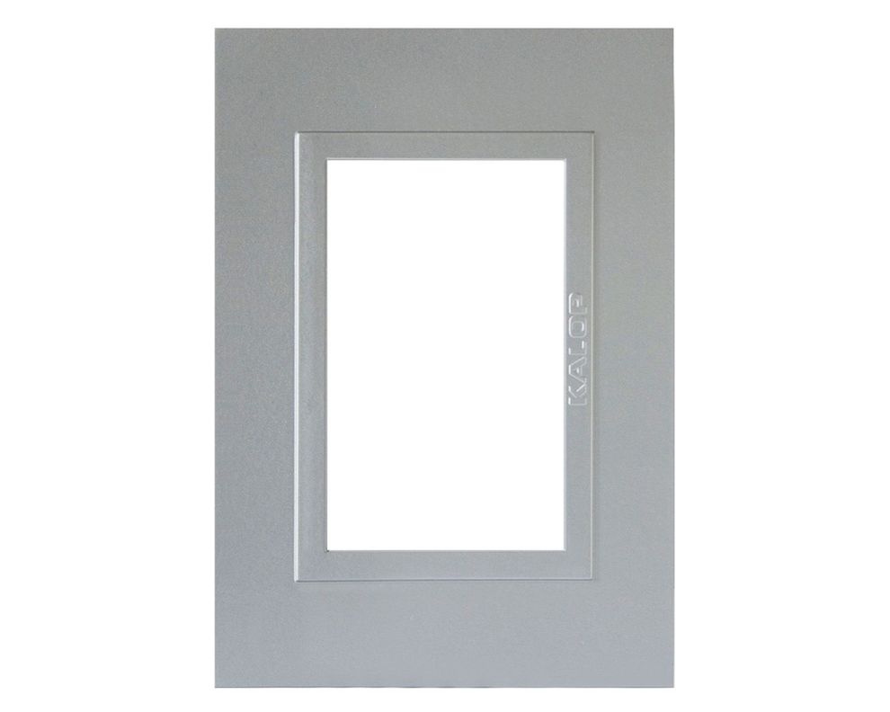 Placa 3 módulos Modular plata Kalop-1