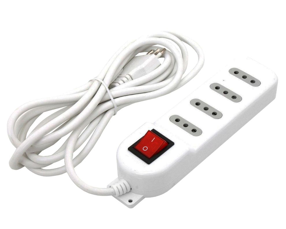 Alargador interruptor 4 posiciones 3 m blanco Macrotel-0