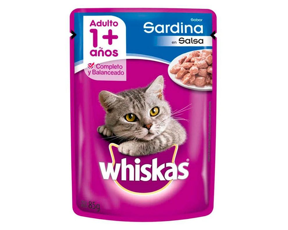 Alimento húmedo gato 85 gr sardina Whiskas-0