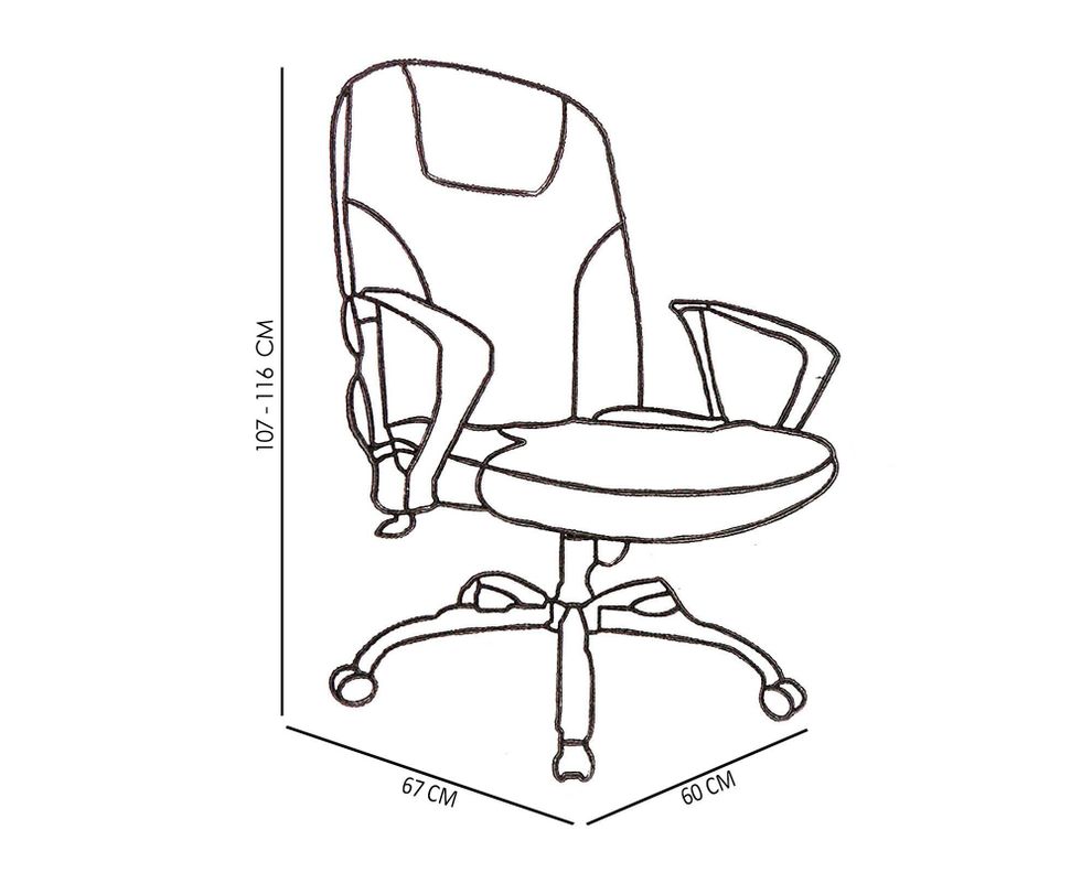 Silla de escritorio gas 6060 negro M+Design-7