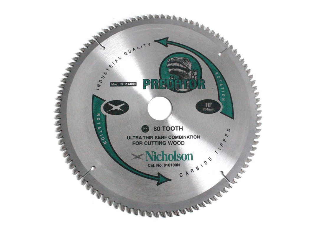 Disco sierra circular 10'' 80 dientes 810080N Nicholson-0