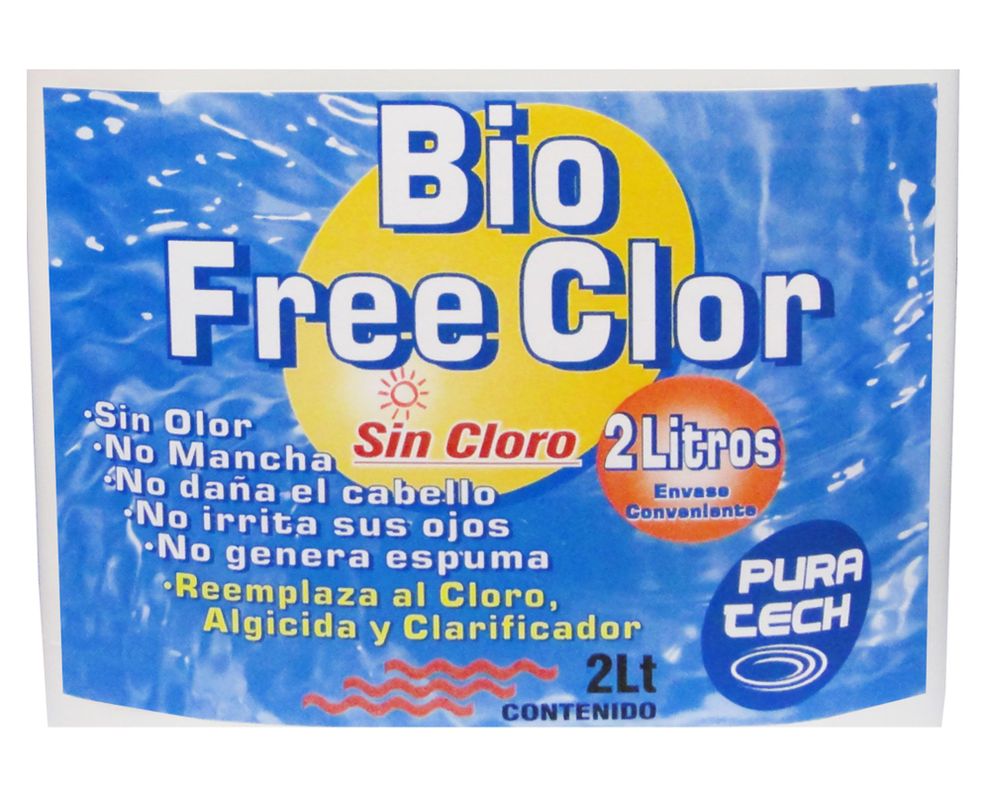 Bio free cloro piscina 2 litros Pura tech-1