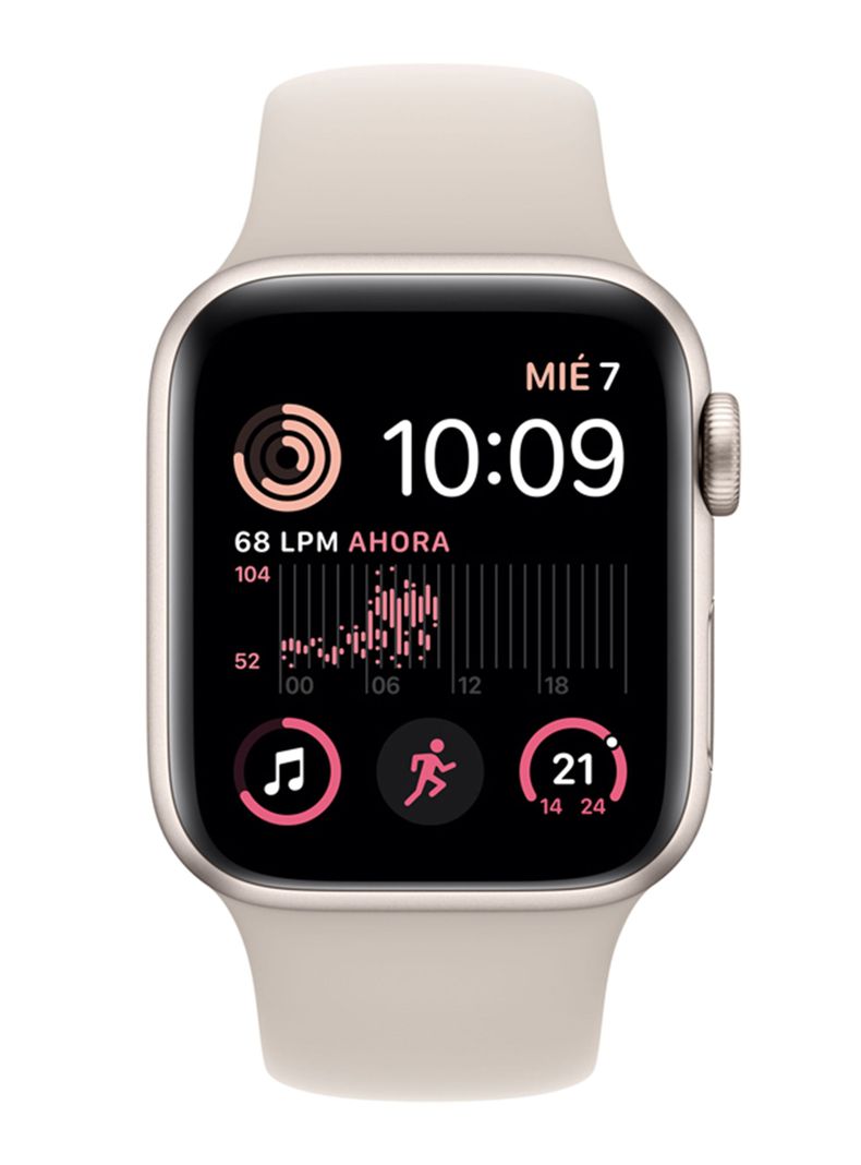 Apple Watch SE 40mm GPS Caja Aluminio y Correa Deportiva Blanco Estelar-1