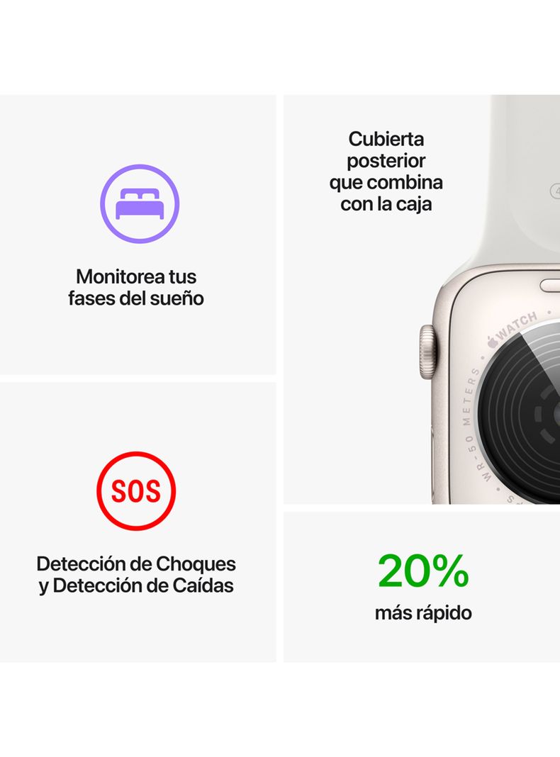 Apple Watch SE 44mm GPS Caja Aluminio y Correa Deportiva Medianoche-6