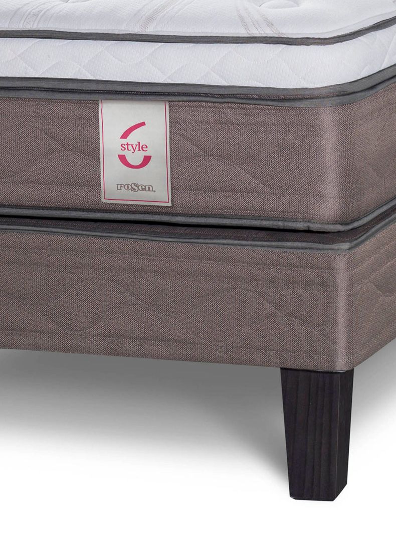 Cama Europea New Style 6 2 Plazas Base Dividida + Respaldo Issey-3