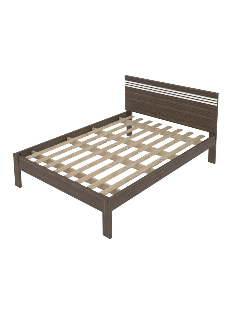 Cama 2P Nogal-Blanco 2 Veladores Base Sommier-2