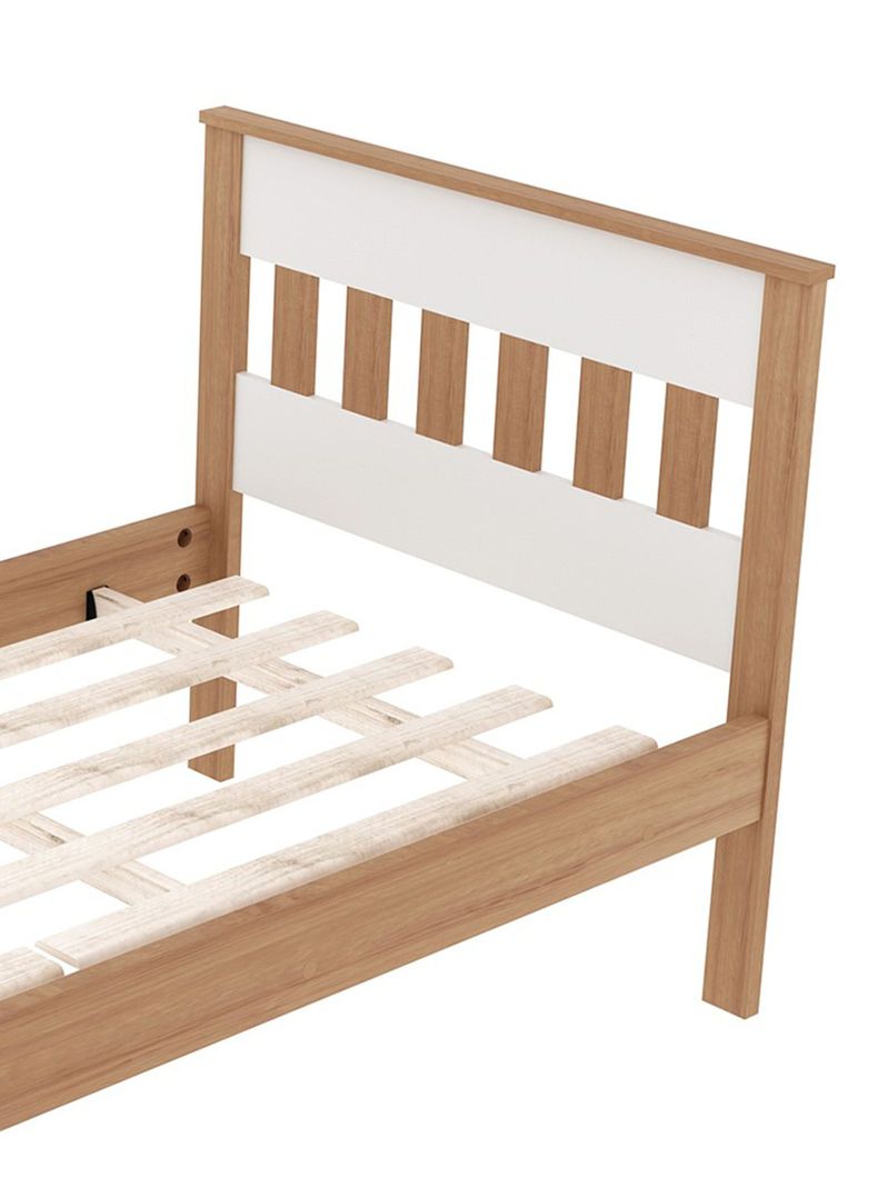 Cama 1P Almendra-Blanco Vertical con Cama Nido Base Sommier-4