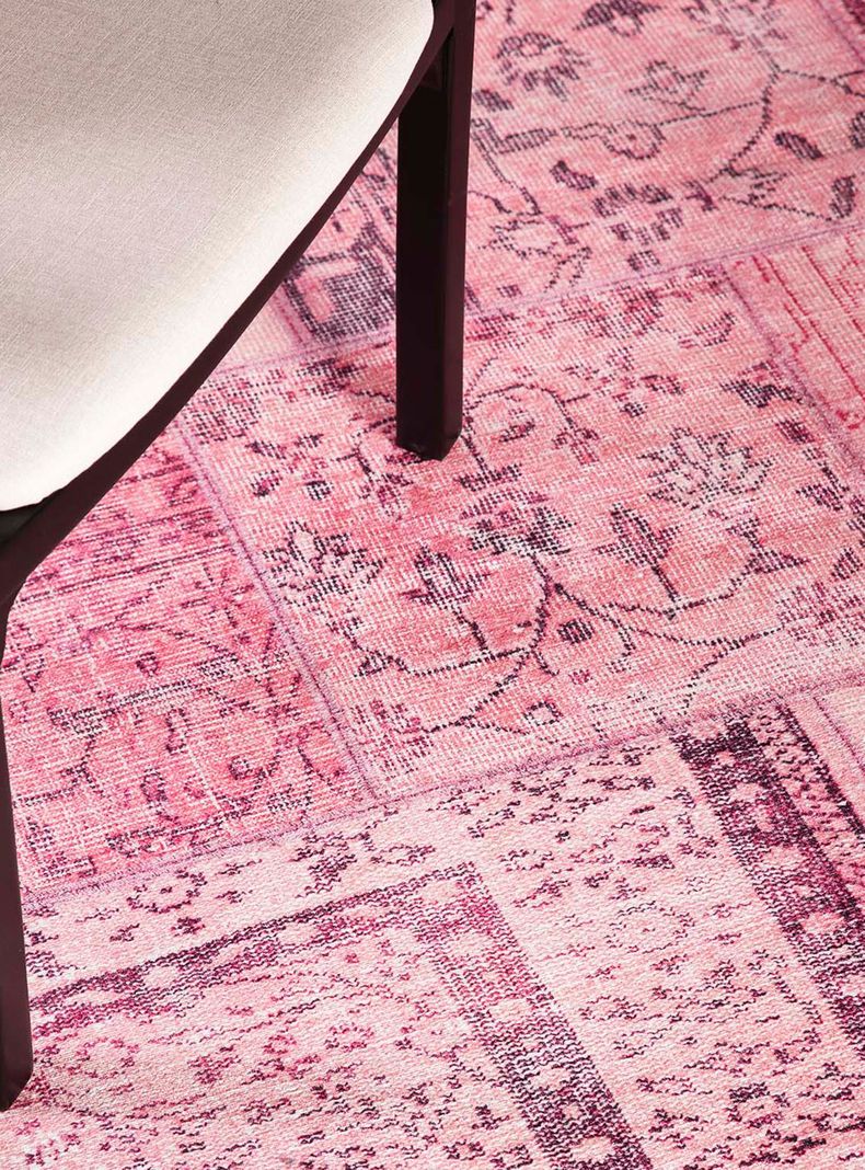 Alfombra Vintage 160x230 cm Hd Rosa-2