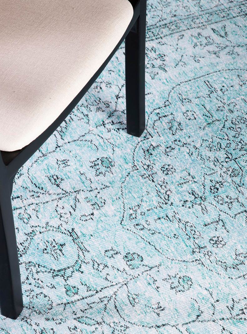 Alfombra Vintage 160x230 cm Turquesa-2