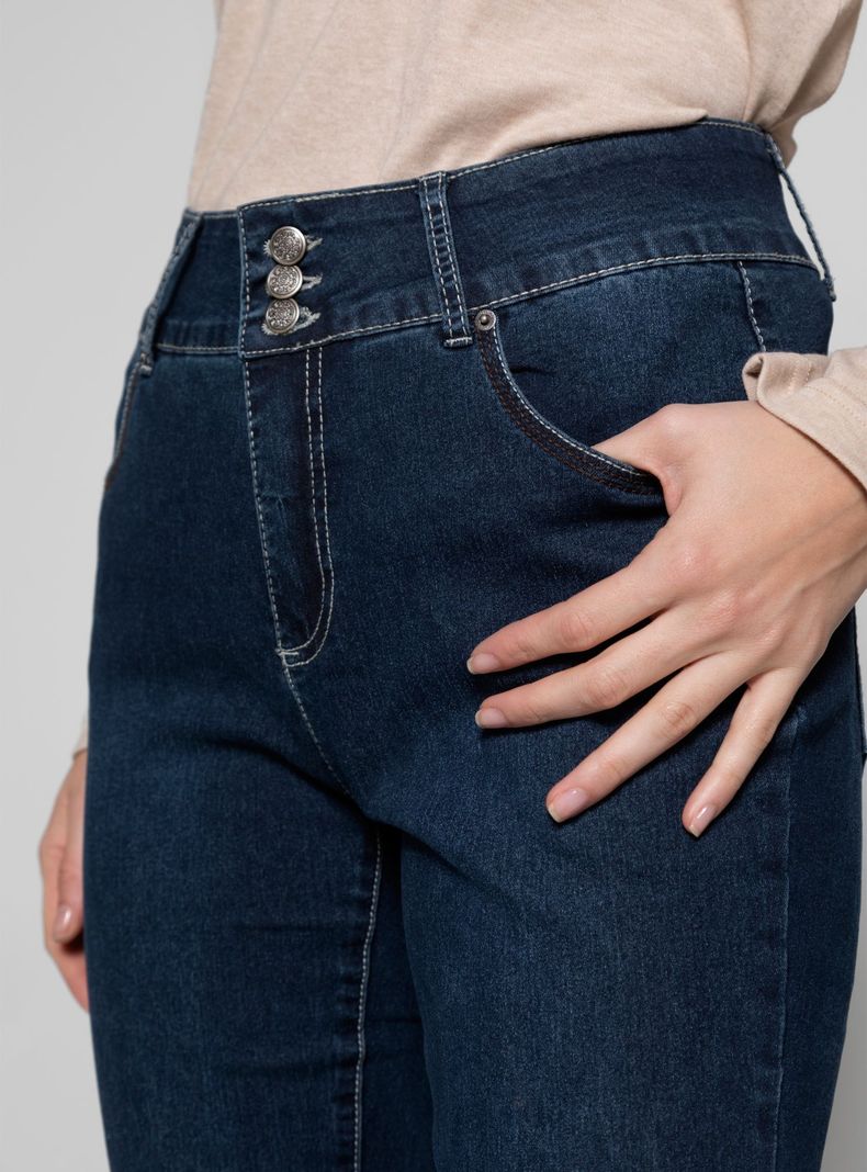 Jeans Bootcut Pretina Ancha 3 Botones-2