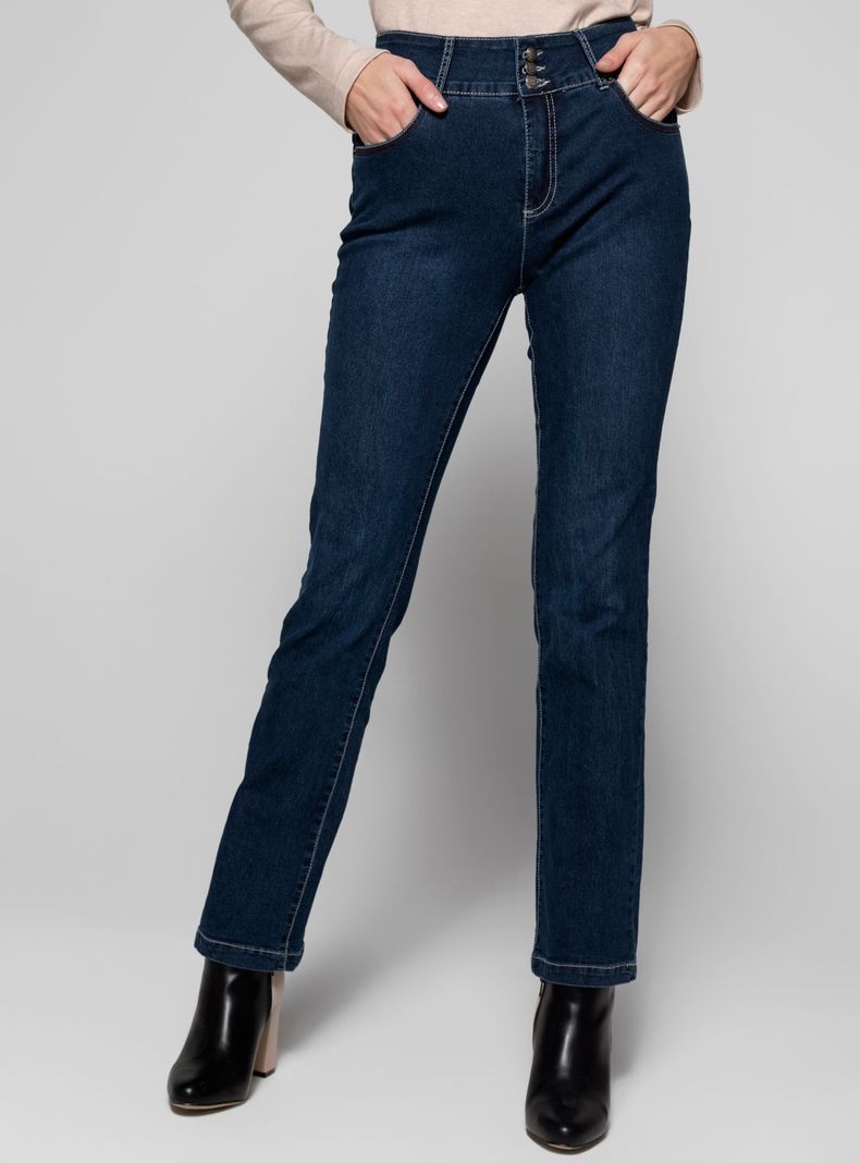 Jeans Bootcut Pretina Ancha 3 Botones-0