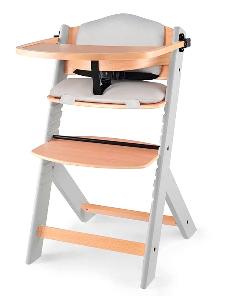Silla de Comer Enock Madera Gris con Cojín