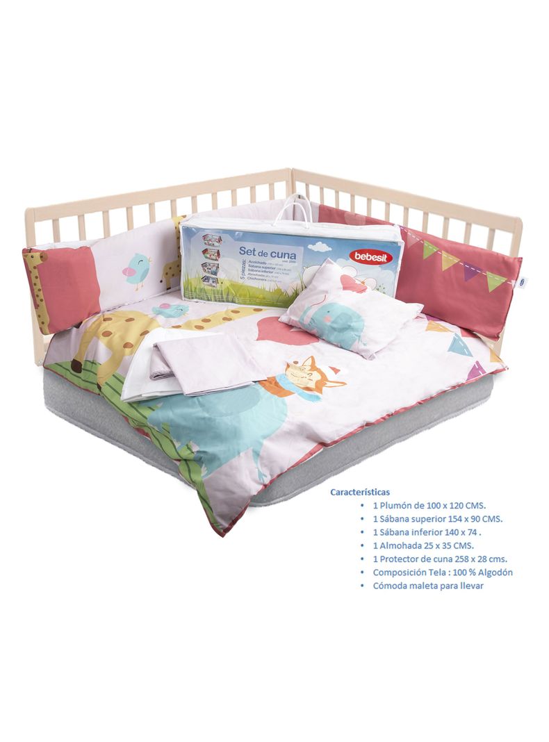 Set de Cuna Jirafa 5 Piezas Bebesit-3
