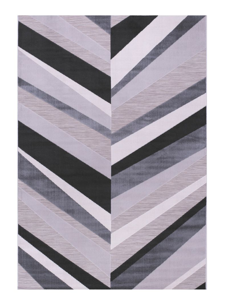 Alfombra Londres 160 x 230 cm Blanco y Negro-0