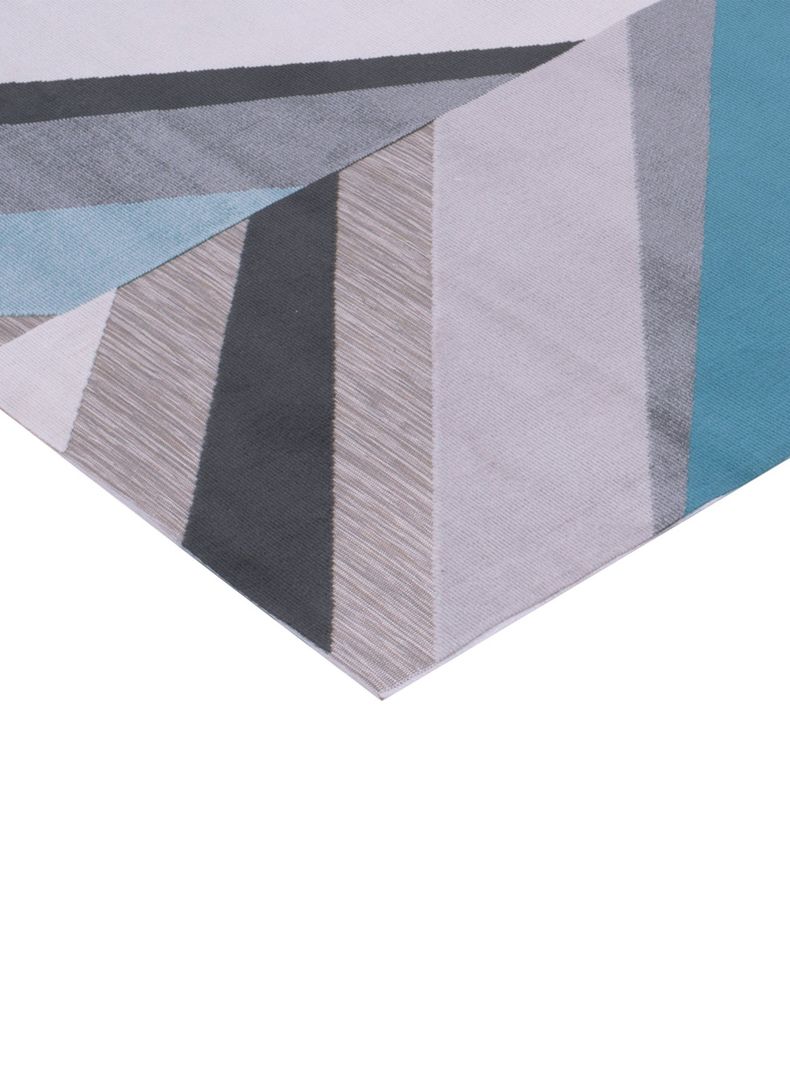Alfombra Londres 160 x 230 cm Gris y Turquesa-2