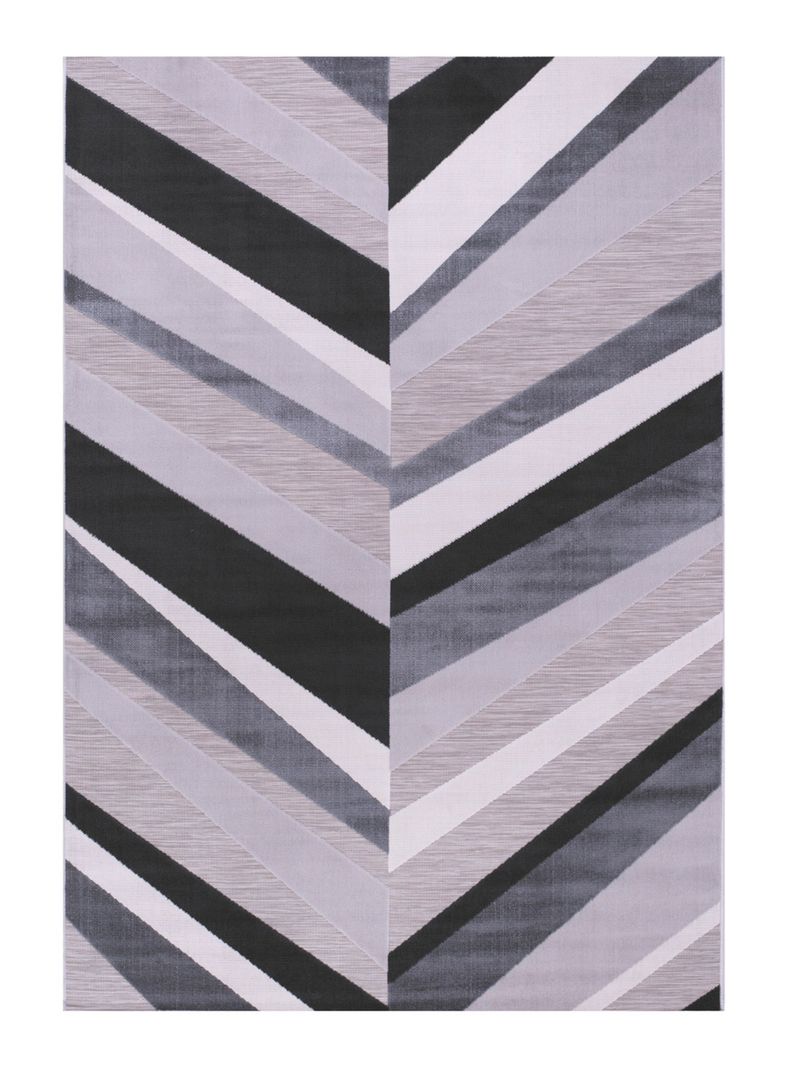 Alfombra Londres 200 x 290 cm Blanco y Negro-0