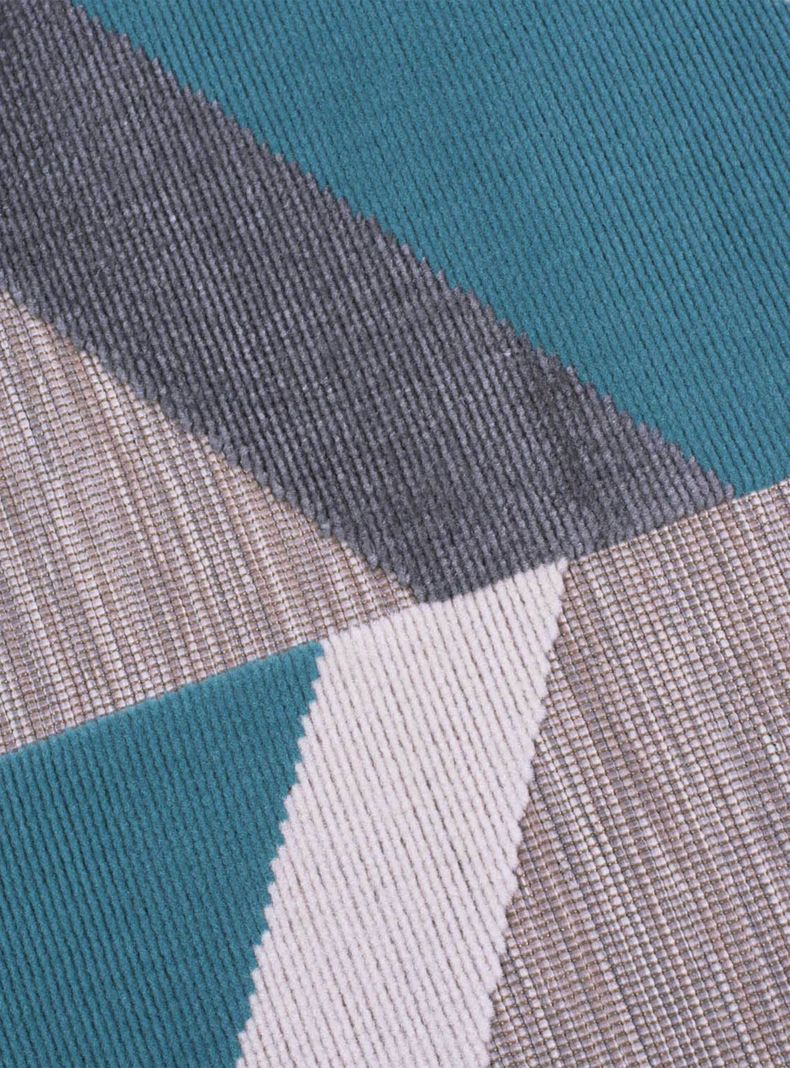 Alfombra Londres 200 x 290 cm Gris y Turquesa-1