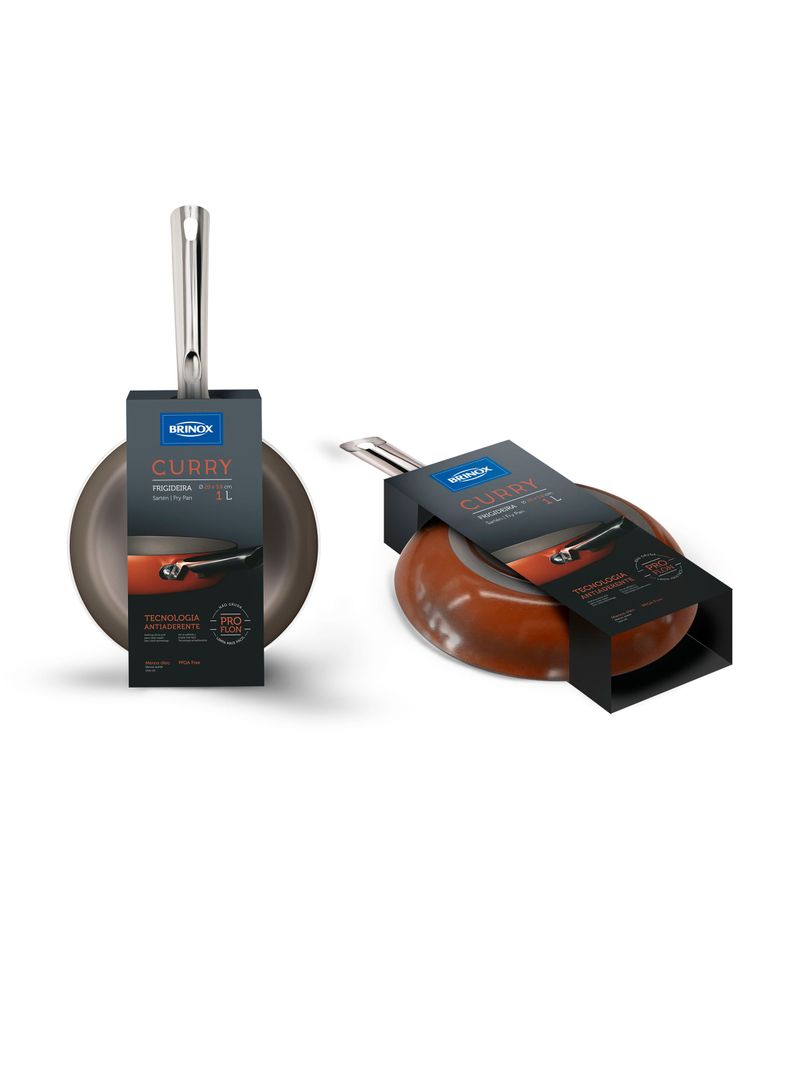 Sartén Brinox 28Cmalum. Pro-Flon Linea Curry Libre Pfoa-1