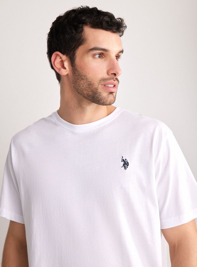 Polera Manga Corta Cuello Redondo Logo Bordado-2