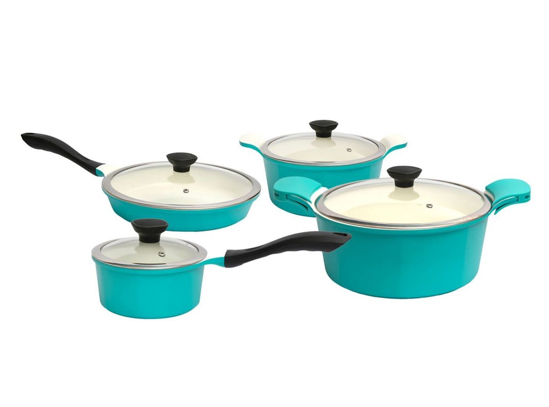 Batería de Cocina Cerámica 8 Piezas Sky