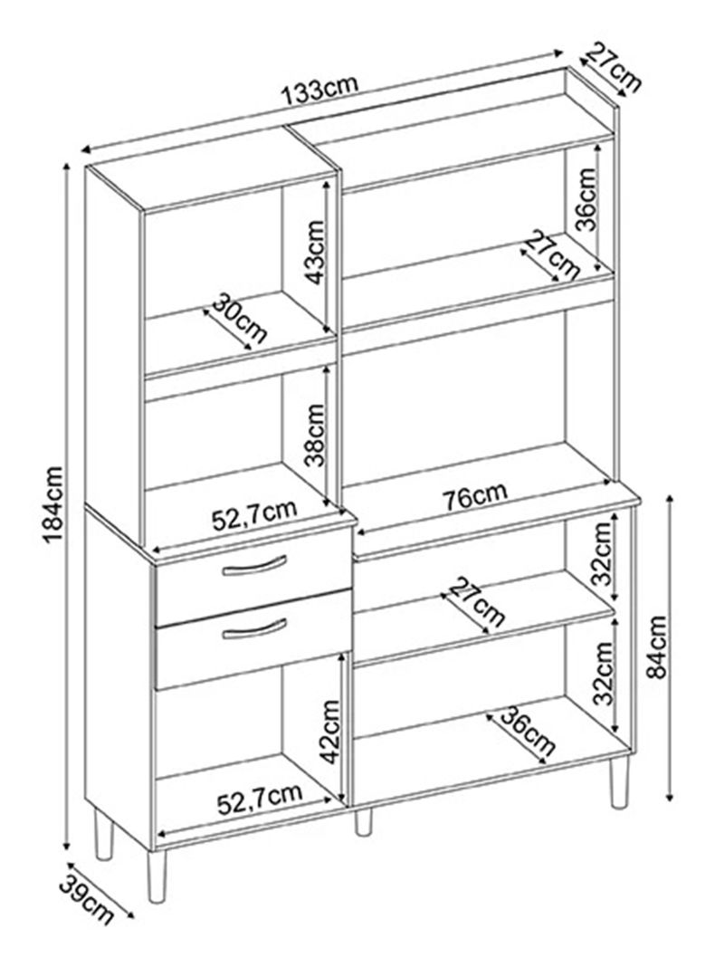 Kit Cocina Armonia 2 Cajones 6 Puertas-1
