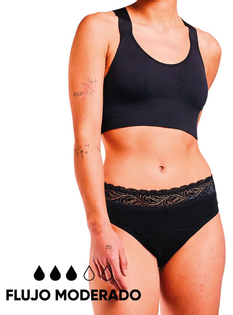 Calzón Menstrual High Waist Flujo Moderado-0