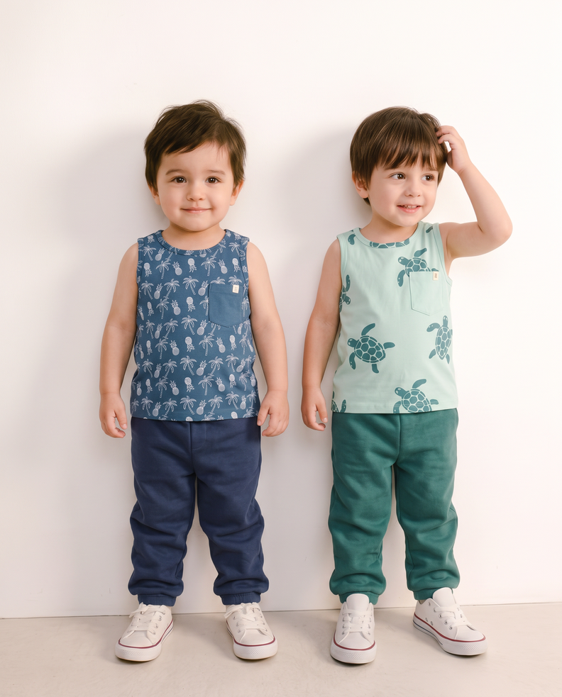 TRIBU POLERA BIPACK ESTAMPADA SIN MANGA