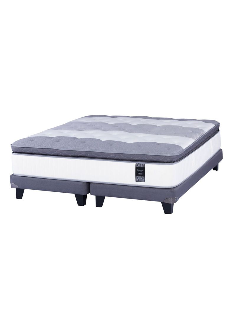 Cama Europea Grafito Titanium New 2 Plazas Box Base Dividida-0