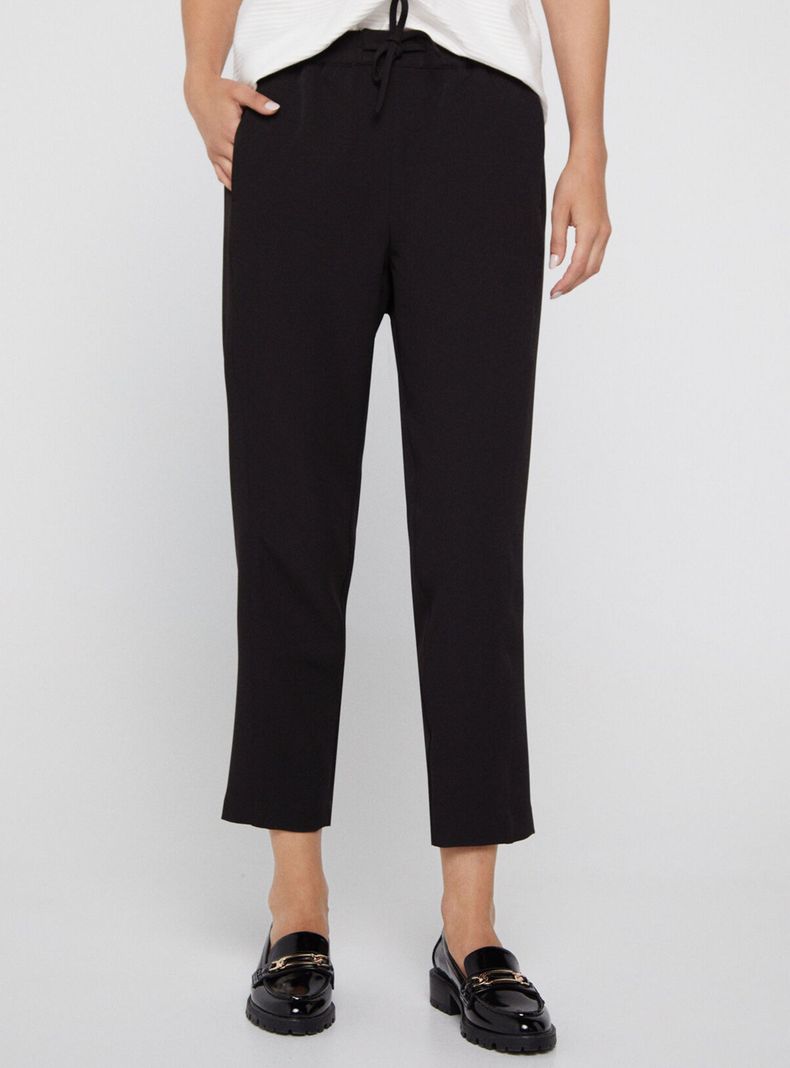 Pantalón Fluido con Lazo Liso
