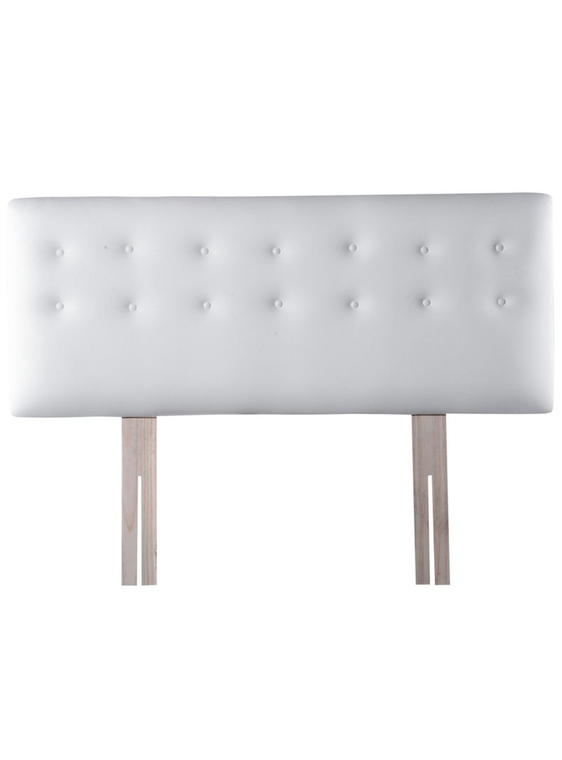 Respaldo King Botone Blanco Pu