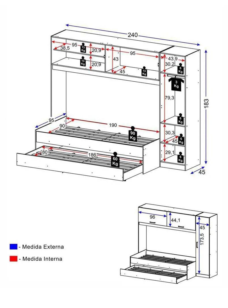 Bi Cama con Ropero Essenciale-1