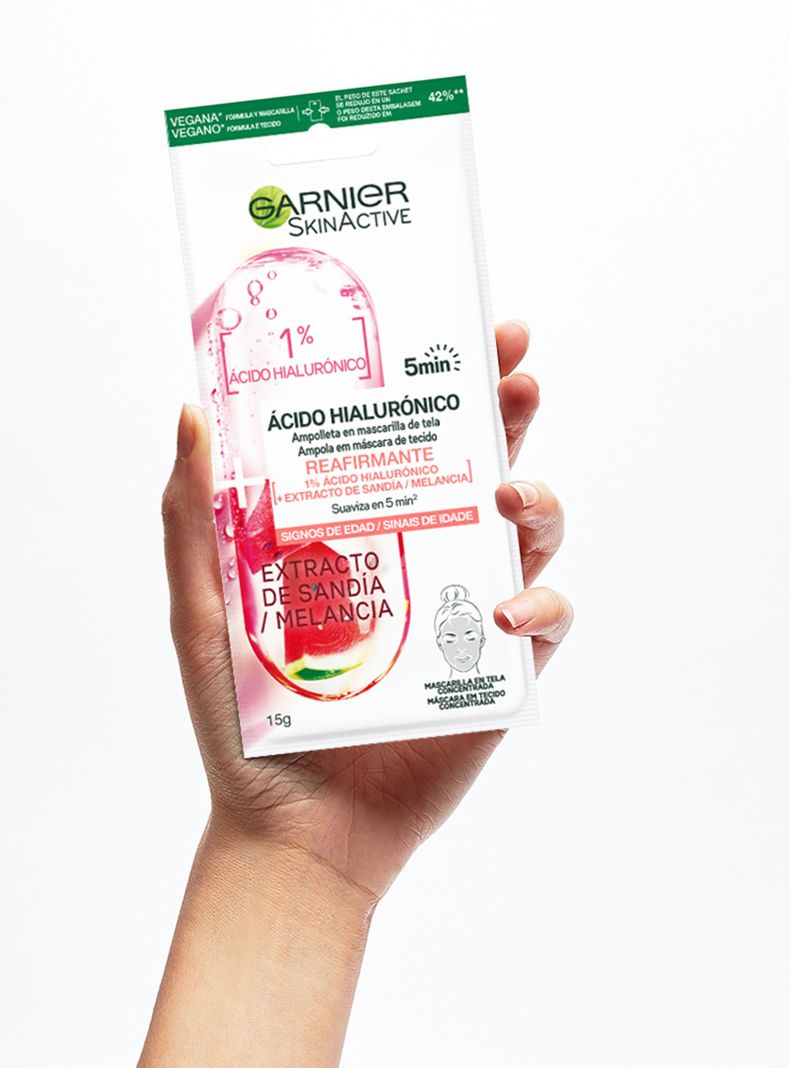Mascarilla Garnier Skin Active en Tela Ampolla Sandía Firmeza 15 g Garnier-1