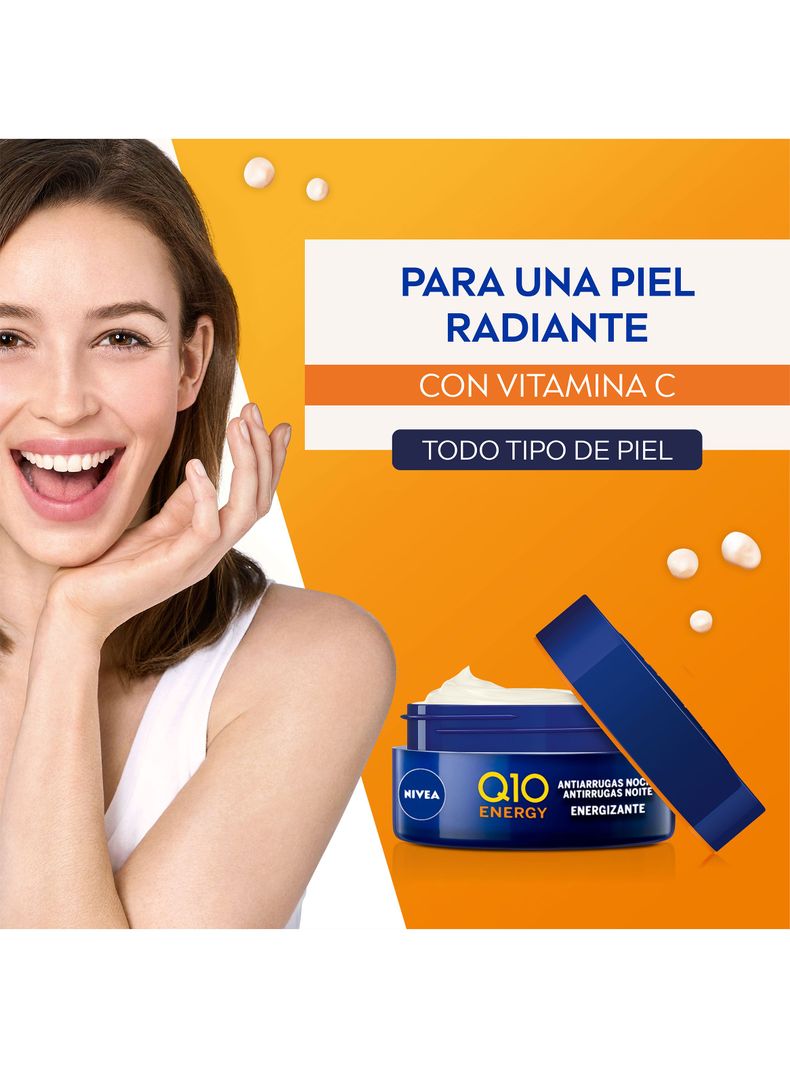 Crema de Noche Antiarrugas y Energizante Q10 Energy 50 ml Nivea-1