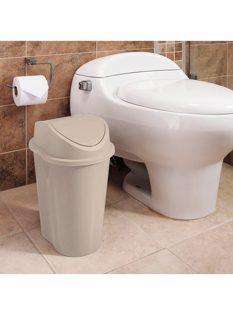 Basurero Rimax Vaiven 10L Taupe-2