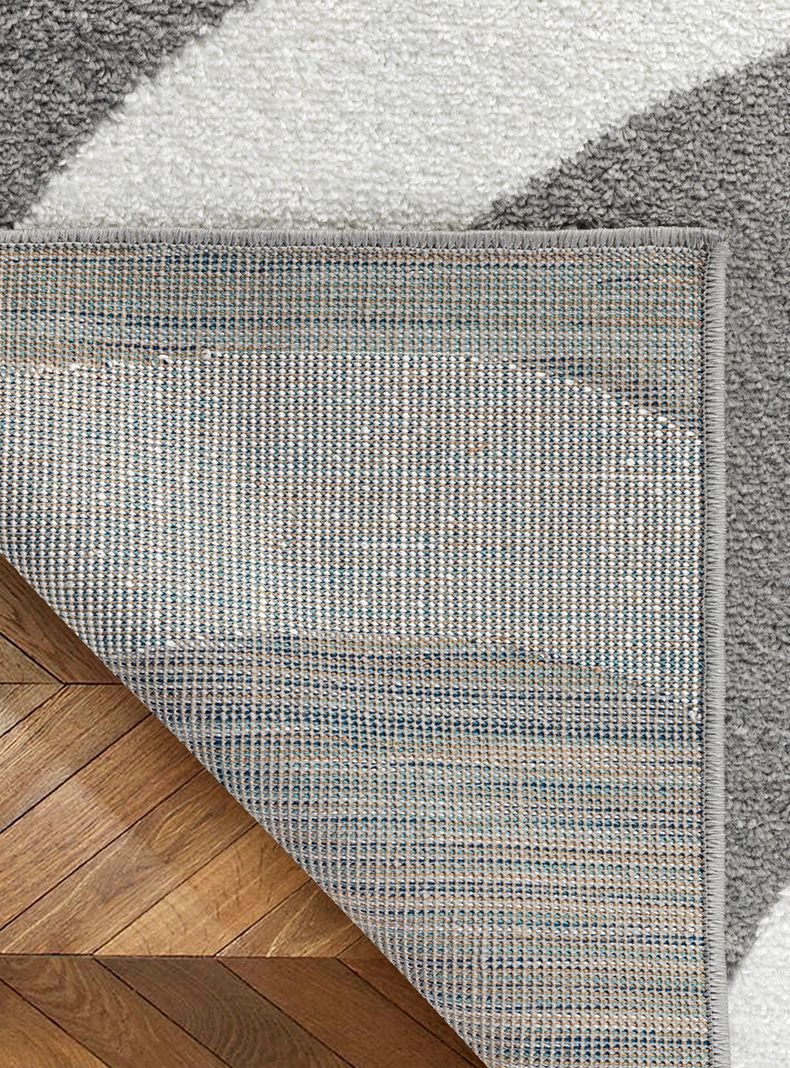 Alfombra 160 x 230 cm Amigo Gris Ondas Blancas-4