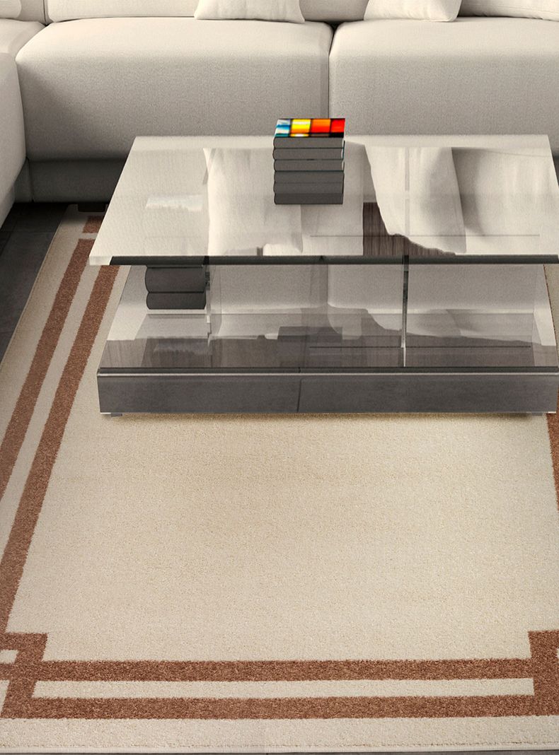 Alfombra 240 x 305 cm Amigo Beige Marco Café-2
