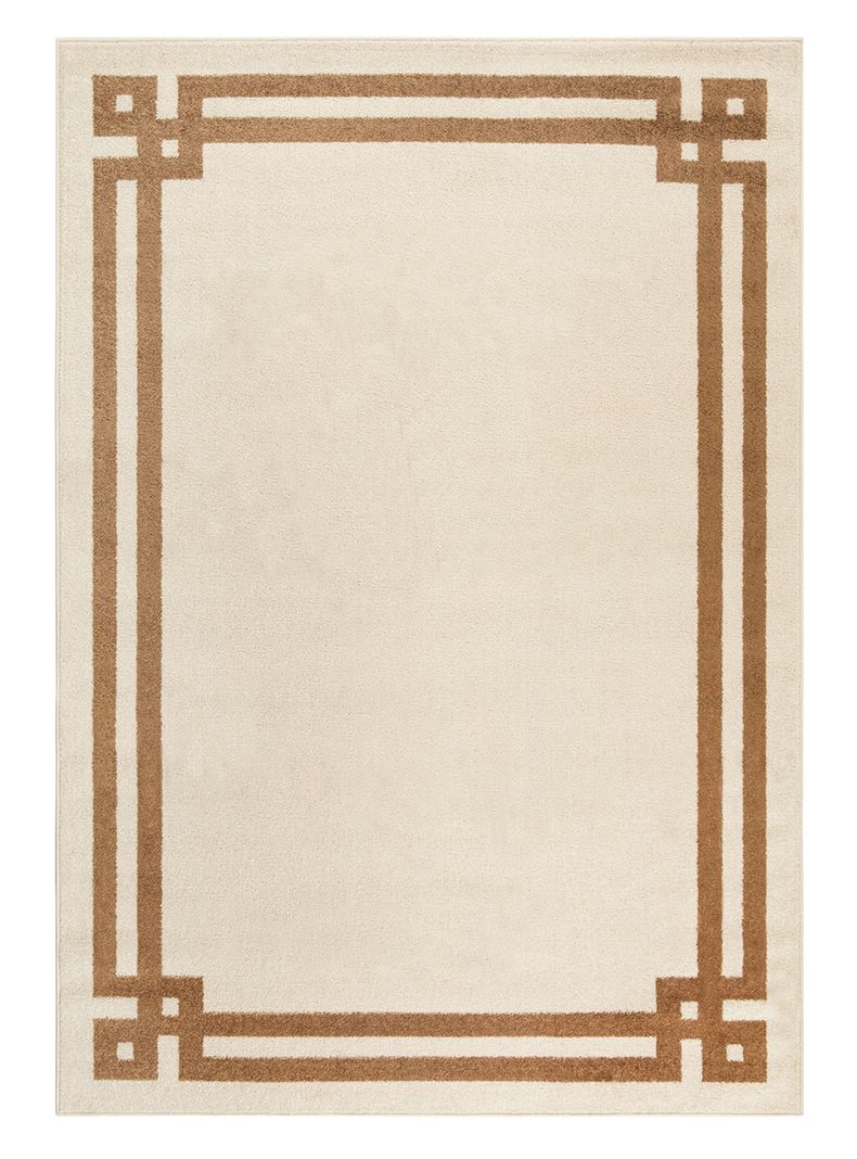 Alfombra 240 x 305 cm Amigo Beige Marco Café-0